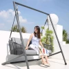 Wholesale Galvanized Frame With aluminium Chair 2 Person Furniture Outdoor Patio Swing For Home