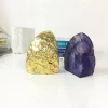 wholesale gold plated agate bookend