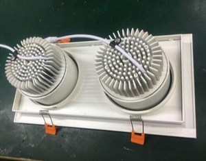Wholesale high lumen lamp indoor Grille Spot downlight two heads 2x40w cob led grille spot light