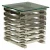 Import Wholesale high quality modern stainless steel frame metal glass dining table from China