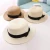 Import wholesale lady boater Sun hat Flat top Straw Beach hat round summer sun panama hat from China