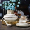 wholesale luxury royal fine custom gold rim hotel restaurant wedding white porcelain dinnerware