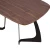 Import Wholesale MDF With Wood Paper or Veneer Top Black Powder Coating Leg Dining Tables Restaurant Tables from China