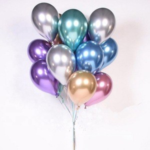 Wholesale Party Decorations Chrome Helium 12&quot; 2.8g Sliver Gold 12inch Thick Metallic Natural Latex balloon /baloon/ ballon