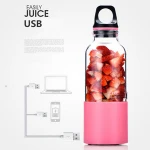 Wholesale Plastic Electric Rechargeable Fruit Juicer 4/6 Blades Mini USB Portable Smoothie Juicer Maker Blender