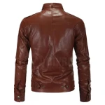 Wholesale Plus Size Leather Jacket Outdoor Use Leather Jacket Stand Collar Men Leather Jacket