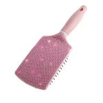 Wholesale price customized luxury bling fashionable crystal pink rhinestone comb for girls