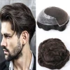 Wholesale Remy Hair Man Wig Front Hairline Swiss Lace Indian Remy Human Hair Q6 Toupee for Men