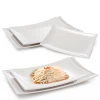 Wholesale restaurant melamine white plastic cheap bulk dishes melamine rectangular dinner plate