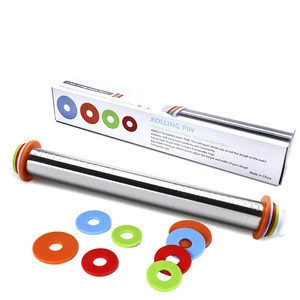 Wholesale rolling pin parts with scale  Adjustable thickness rolling pin
