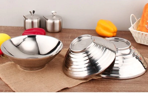 Wholesale Snack Sugar Serving Stainless Steel Bowls Silver Dinner Dish Bowl Set