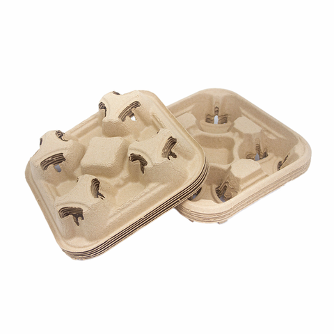 Wholesale Take-out 2 4 Cup Carrier Drink Coffee Holder Tray Take Away Cup Carrier Spillnot