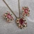 Import Wholesale Vintage Resin Flower Party Pendant Necklace Earrings Set Women Wedding Turkish Ethnic Jewelry Sets from China