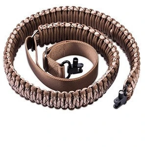 Widely Use Hunting Accessories Strong Nylon Paracord 550 Rifle Gun Sling With Black Clasp Outdour Tactical Gun Belt
