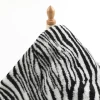 Winter custom black white zebra stripe plain dyed 100% polyester knitted sherpa fabric for coat