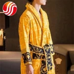 Winter Thicken Velvet Brand Lover Indoor Casual Luxury Bathrobe Sleepwear 5 Colors Pajamas Set