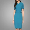 Women Career Dresses V Neck Office Dress Design Women Fashion Dresses