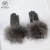 Import Women Top Fashion Autumn Winter Colorful Raccoon Fur Mittens Windproof Genuine Sheepskin Leather Gloves from China