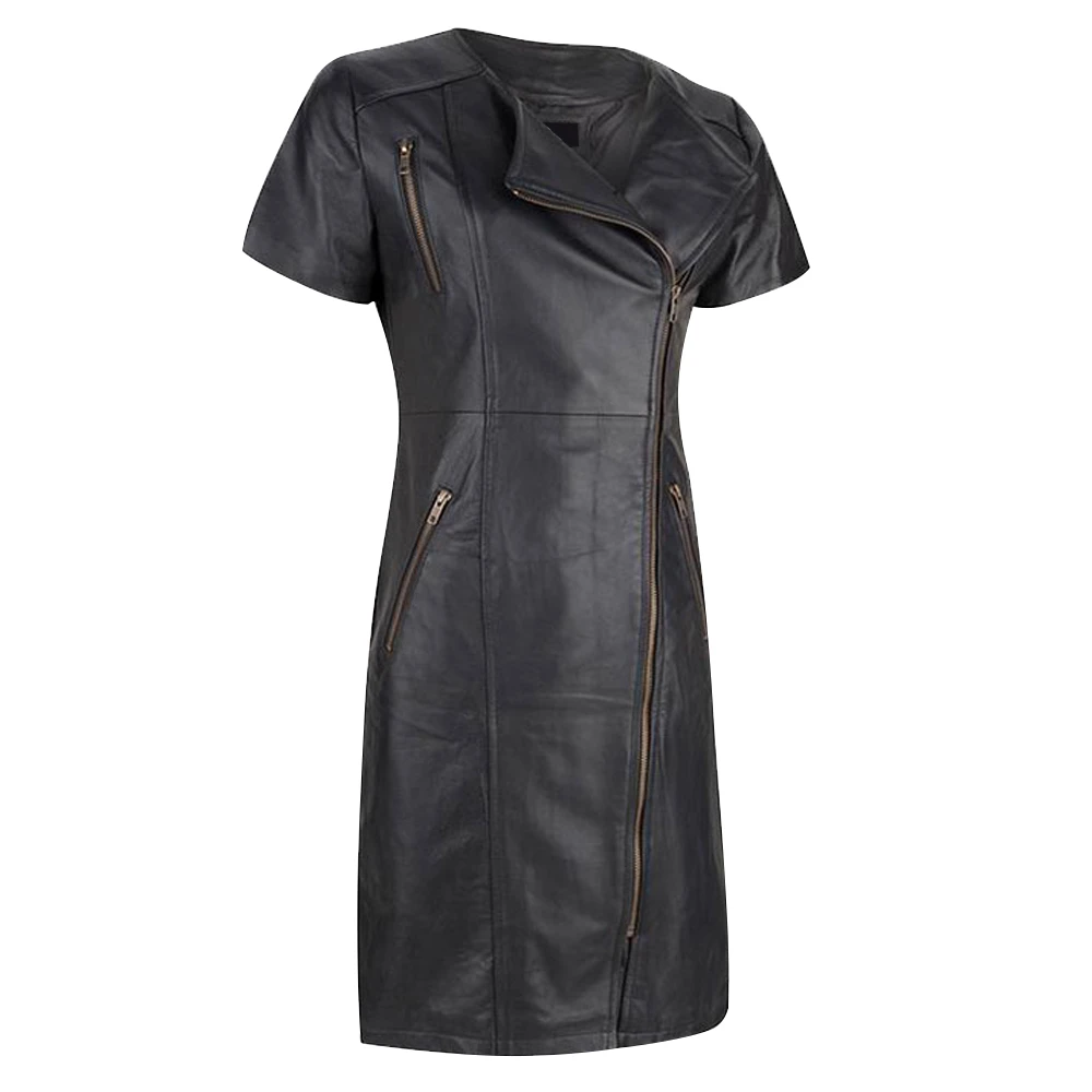 Womens Black Sheepskin Leather Fashion Jacket with waist Tie Belt/ High Quality Ladies Waist Belt Leather Jacket