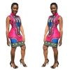 womens clothes summersexy skinny South American style African high stretch print slim-fit hip dress women&#39;s clothing