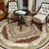 YILONG 8.2x8.2 Traditional handknotted round carpet handmade Persian rug