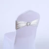 YRYIE Factory Price Cheap Metallic Spandex Silver Gold Chair Sashes With Buckle