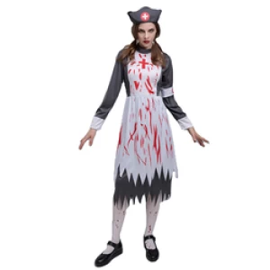 Zombie Costume Carnival Halloween Cosplay Pary Female Bloody Horror Nurse Costume