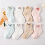 Baby socks summer thin baby boneless super cute mid-tube socks 0-6 months batch Deliver a baby