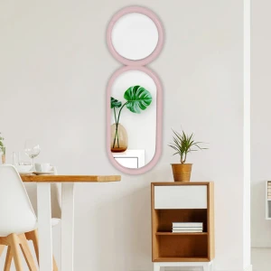 Modern Home Bathroom Bedroom HD Glass Plastic Mirror Classic Colors Cute Decorative Mirror134-218085