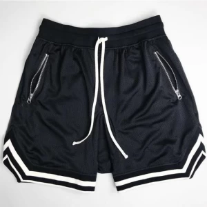 Fitness 100% cotton plain shorts Unisex Sport Basketball Mens Gym Mesh Shorts With Pocket