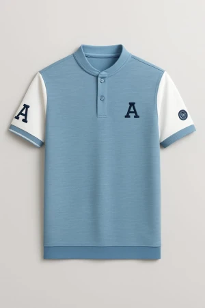 Men’s Slim Fit Classic Polo Shirt with Embroidered Sleeve Logo