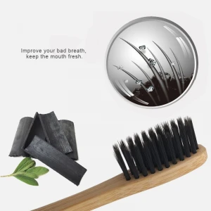 Decorative Bamboo Toothbrush Black