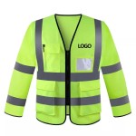 Long Sleeve Safety Reflective Vest Construction Reflective Safety Clothes