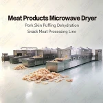 SUS304 Meat Products Microwave Dryer Pork Skin Puffing Dehydration Machine for Snack Meat Processing Production Line