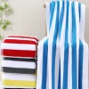 Each color stripe beach towels uses. Pure 100% cotton yarn dyed towels for travel.