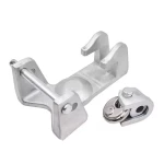 Silver aluminum alloy coupling lock with a small lock, suitable for off-road vehicle rescue