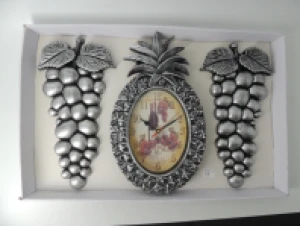 3D fruit wall decoration clock wall home living room plastic three-dimensional wall clock set130-203473