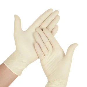 Latex Free Powder Free Waterproof Food Processing Disposable Synthetic Nitrile Vinyl Glove