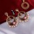 Import Pearl Beaded Round Shape Enamel Design Traditional Push Back Earrings from India