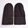 winter outdoor men sheepskin double face curly hair shearling snow mittens﻿