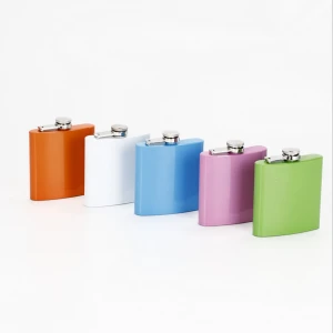 customize color 6oz stainless steel liquor flask hip flask