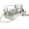 Double Nozzle Pneumatic horizontal liquid  filling machine for food and beverage