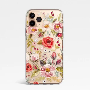 TPU phone case of Custom design for iPhone XS Max TPU flowers cell phone case for iphone 12 mobile phone case