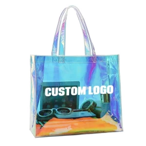 Custom Printed Logo PVC Shoulder Hologram Tote Bag