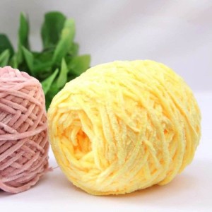 Factory dyed polyester fancy yarn giant super chunky chenille yarn for Hand Knitting Yarn