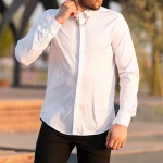 Men's Long Sleeve Shirt in White