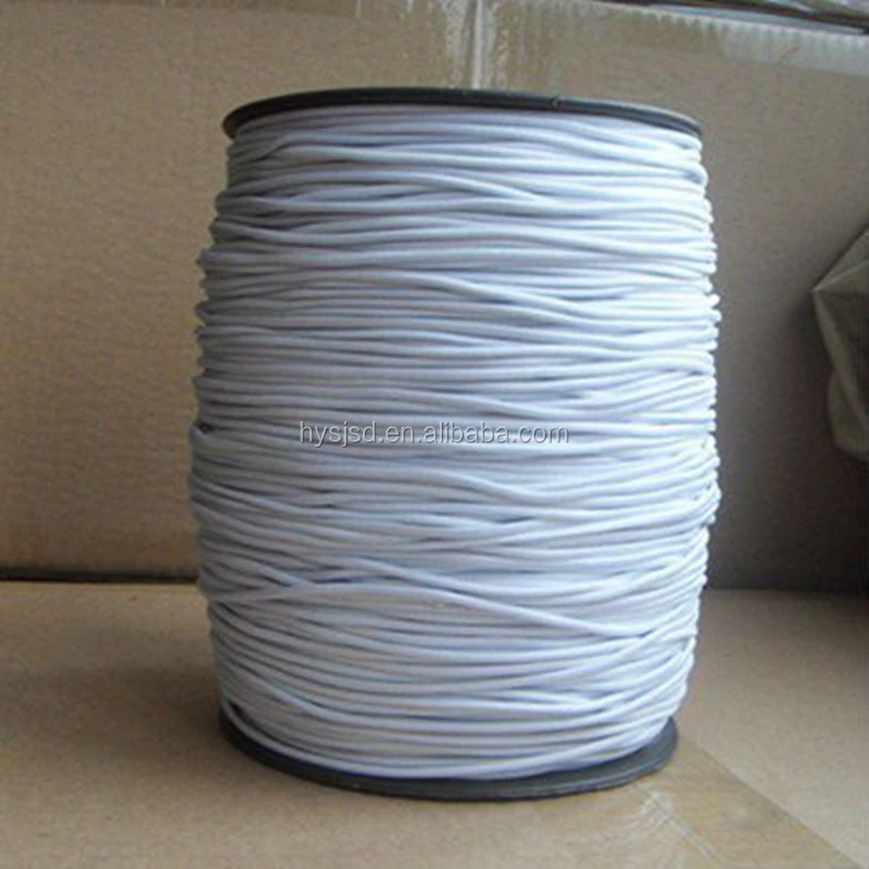 0.8mm white Elastic string/elastic cotton rope