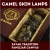 Import Columnar Camel Skin Lamp || Hand-Made & Hand-Painted from Pakistan