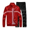 mens muscle fit tracksuits running jogger wear poly gym apparel tracksuit