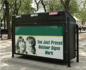 Big volume outdoor waste bins for public places